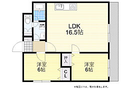 ベルアージュ高城 2LDKの間取図画像