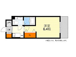ファミーユ千里山西 1Kの間取図画像