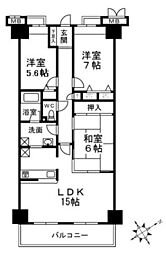 メイツ南千里 3LDKの間取図画像