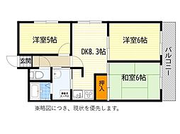 メゾン幸風 3LDKの間取図画像