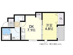 BFメゾン・オー・シャトー 1DKの間取図画像