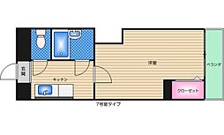 ディザイア新大阪 1Kの間取図画像