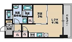 小西マンション 1LDKの間取図画像