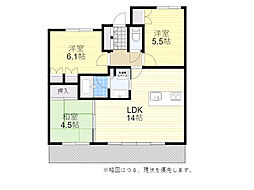 プレサンスロジェ正雀 3LDKの間取図画像
