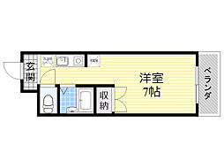 みどり之園 ワンルームの間取図画像