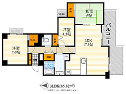 クローバー・メゾン東桃山台 3LDKの間取図画像
