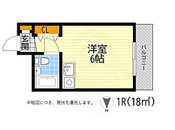 M&T江坂 ワンルームの間取図画像