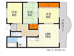ハイツジョイフル 3LDKの間取図画像