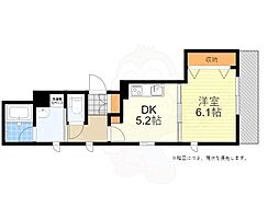 NaniVenuse 1DKの間取図画像