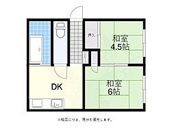 ミナミ苑マンションB棟 2DKの間取図画像