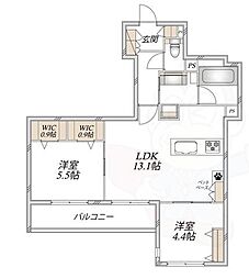 (仮称)吹田市千里山西6丁目へーベルメゾン 2LDKの間取図画像