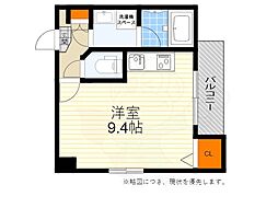 フレール江坂公園 ワンルームの間取図画像