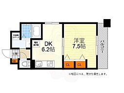 第18関根マンション 1DKの間取図画像