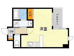 ハイムタケダ9 ワンルームの間取図画像