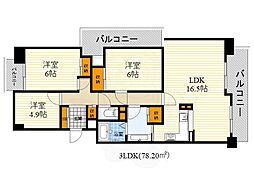 クローバー・メゾン東桃山台 3LDKの間取図画像