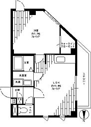 グランジャー深沢 1LDKの間取図画像