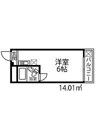 メゾン・ド・シャルテ ワンルームの間取図画像