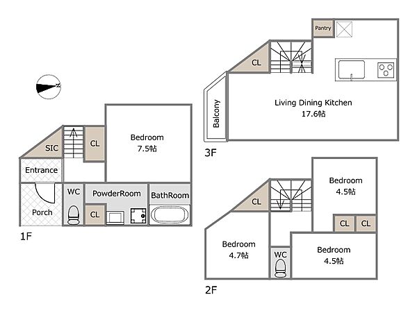 B号棟参考プラン（建物込4780万円、土地面積90.20m2、建物面積94.92m2）期間限定！建物フリープランにつき、お客様のご要望をお聞かせください！