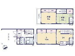 上中里1丁目　中古戸建 2LDKの間取り