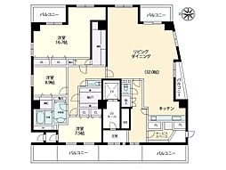 サンタワーズA 3LDKの間取図画像