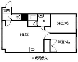 パレス・C 2LDKの間取図画像