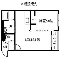 moato 1LDKの間取図画像