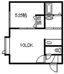 ピースアイスランド 1LDKの間取図画像