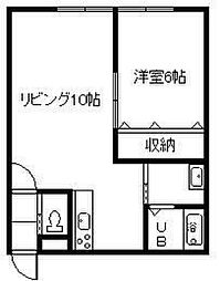 NLC2 1LDKの間取図画像
