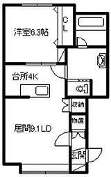 アルト30 1LDKの間取図画像