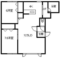 キャンディA 2LDKの間取図画像