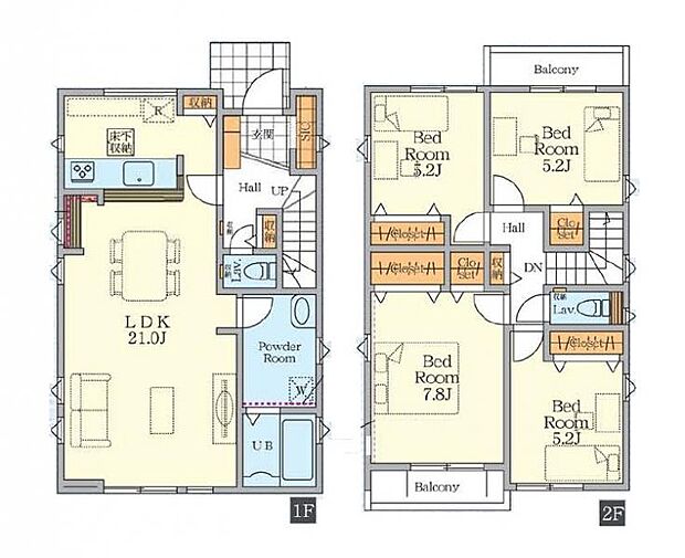【間取り図:4LDK】便利なSICや2ヵ所の廊下収納、スタディカウンターなど拘りの間取りになっております♪