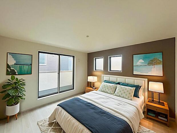 【8.2帖居室】時間がゆったりと流れるのを感じるプライベート空間です。※家具等はCG合成となります。