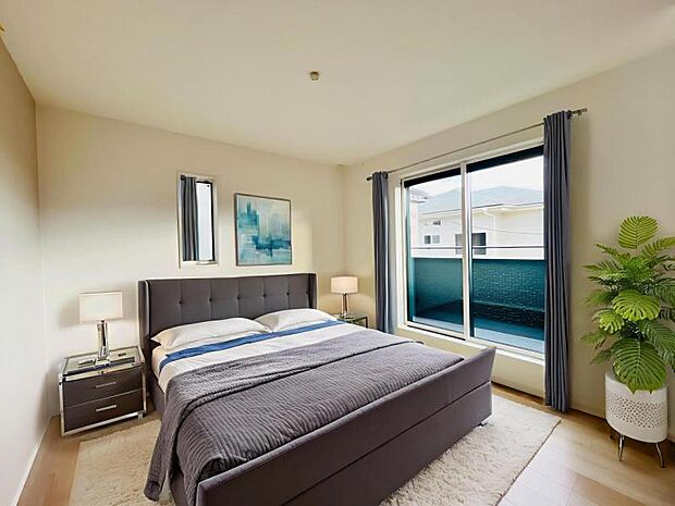 【6.5帖洋室】時間がゆったりと流れるのを感じるプライベート空間です。リビングで楽しくすごしたあとはリラックスタイムを愉しめます。