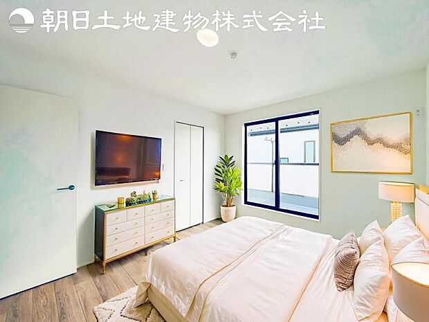 【7帖寝室】時間がゆったりと流れるのを感じるプライベート空間です。リビングで楽しくすごしたあとはリラックスタイムを愉しめます。