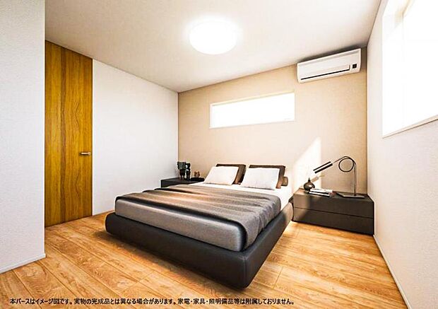 【完成予想パース:寝室】※予告なく変更になる可能性がございます。また、現況と相違する場合は現況優先とします。