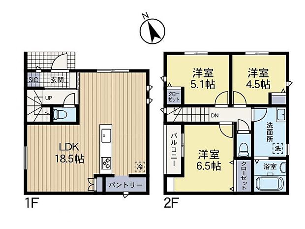 【間取り図：3LDK】