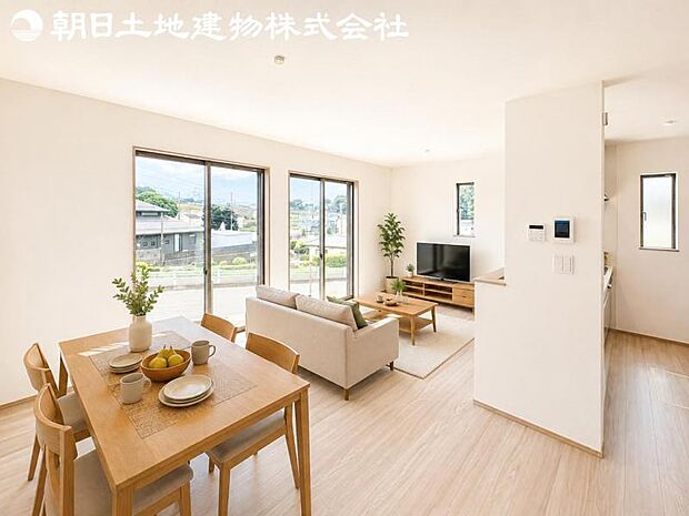 【リビング】静寂も喧騒も楽しめるご家族のお気に入りの大空間。いつまでもその場にいたくなる心地よさがご家族を繋げます。※家具等はCG合成です。