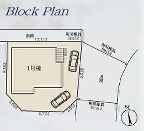 【区画図】開放感のある配置で、駐車スペースも2台分ございます。（車種による）
