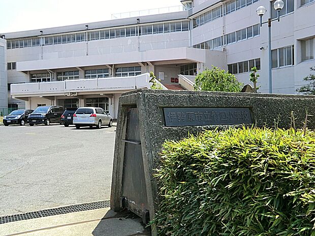 【伊勢原市竹園小学校】850m のびのびと生活できる雰囲気であり、先生や保護者はもちろん、地域の方々に見守られている小学校です。