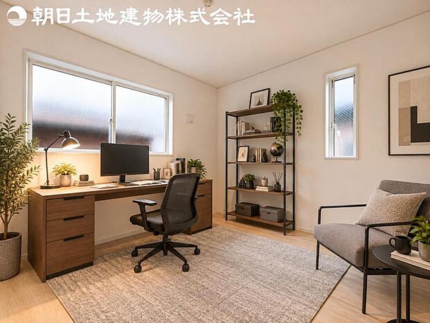 【洋室】道行く人の視線を気にせず暮らせる安心感。そして窓から見える空がさらなる解放感を演出します。※家具や小物等はCG合成です。