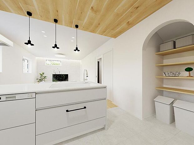 【キッチン完成予想図】※近隣モデルハウスにて仕様のご説明させていただきます。