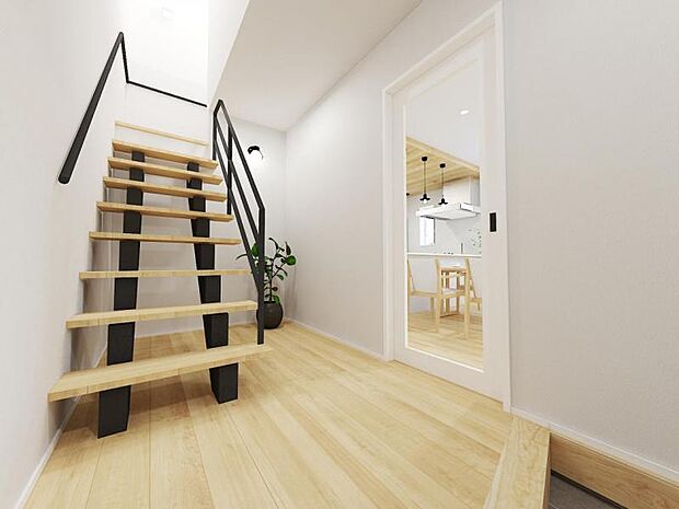 【玄関完成予想図】※近隣モデルハウスにて仕様のご説明させていただきます。