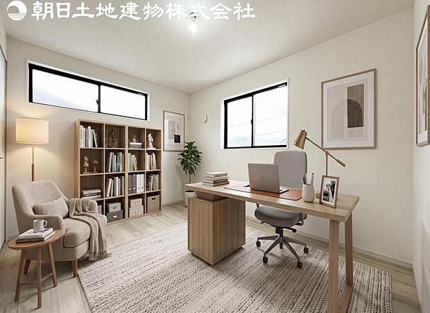 【洋室】道行く人の視線を気にせず暮らせる安心感。そして窓から見える空がさらなる解放感を演出します。※家具等はCG合成です。