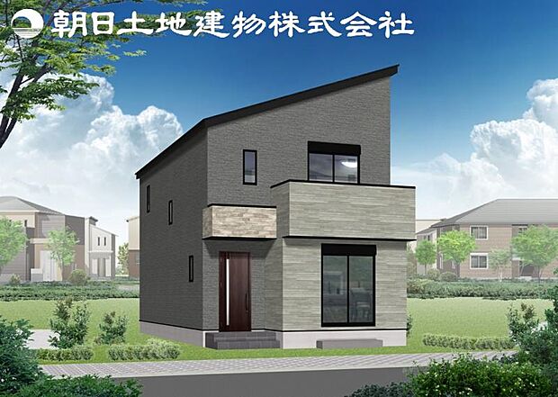 【完成予想図(外観)】※近隣モデルハウスにて仕様のご説明させていただきます。