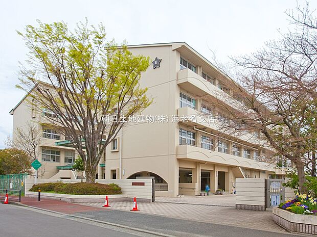 小学校の隣りには相模川が流れてます。 比較的新しい学校です。 緑も多く自然に溢れた学校です。校庭も広く素晴らしい学びの校舎です。