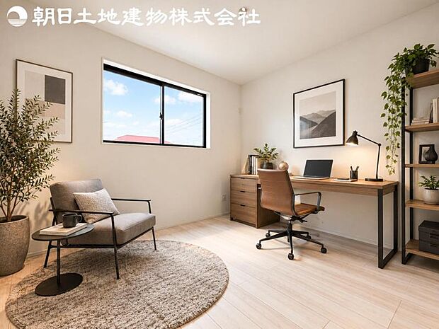 【書斎】ゆっくりお家でもお仕事のできる書斎としても使えます。※家具や小物等はCG合成です。