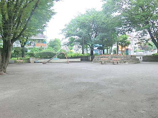 【新磯野公園】　とてもきれいな公園です。遊具もあり、ランニング用の大きなオープンエリアもあります。