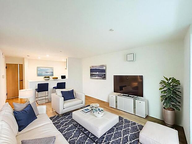 【LDK】大切なご家族が集まるからこそLDKはこだわりたい!休日はおひさまの光をたっぷりと取りこめるリビングでゆったりと過ごしませんか?※家具はCG合成の為付属しません。