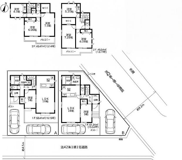 【間取図+区画図】