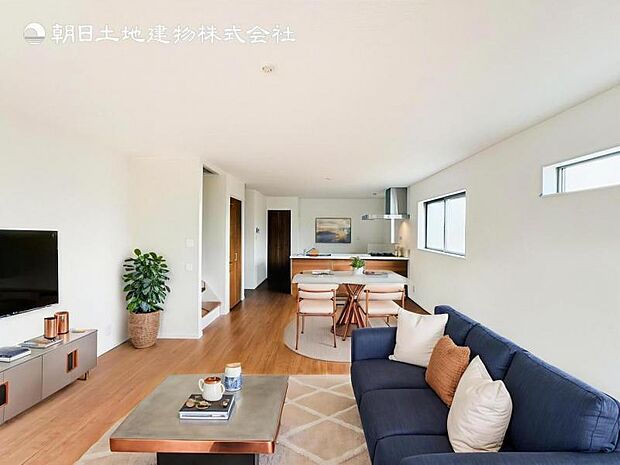 【LDK】大切なご家族が集まるからこそLDKはこだわりたい!休日はおひさまの光をたっぷりと取りこめるリビングでゆったりと過ごしませんか?※家具はCG合成の為付属しません。